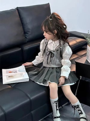 【メガ割】 子供服 女の子の服 キッズスーツ 24新型 女の子 3つのセット と ファッション 甘い かわいいスーツ 韓国ファッション