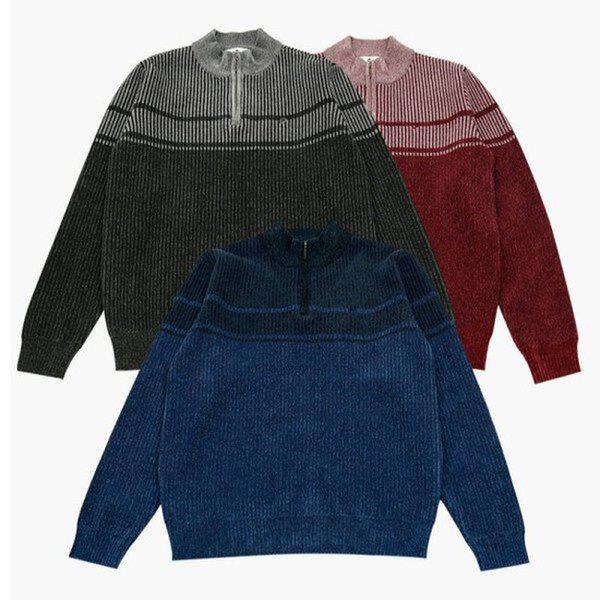 シェニールストライプニット PPKR4906_DG