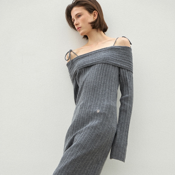 (OP-6223)DALLIA WOOL KNIT DRESS