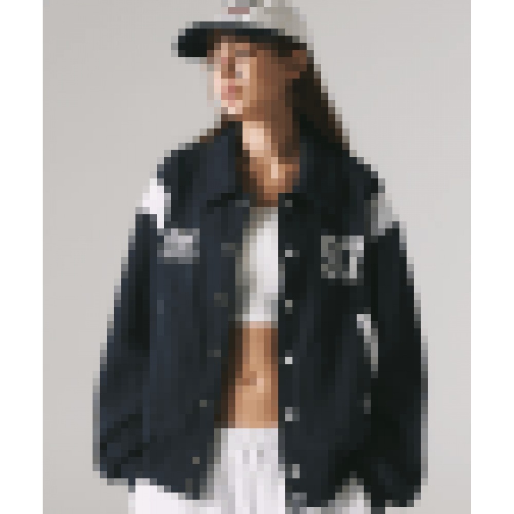 プレンダスウェットバーシティジャケットネイビー