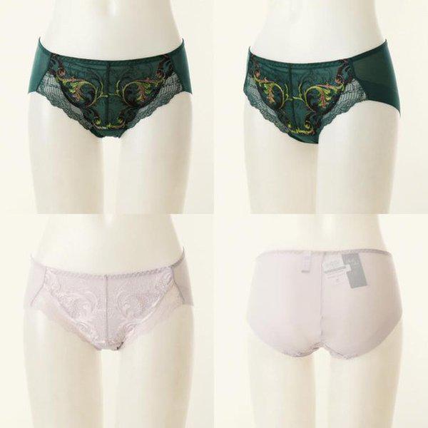 （正常）ブラックラベルメタリック刺繍女性ヘムパンティ_C VPTB474H_C