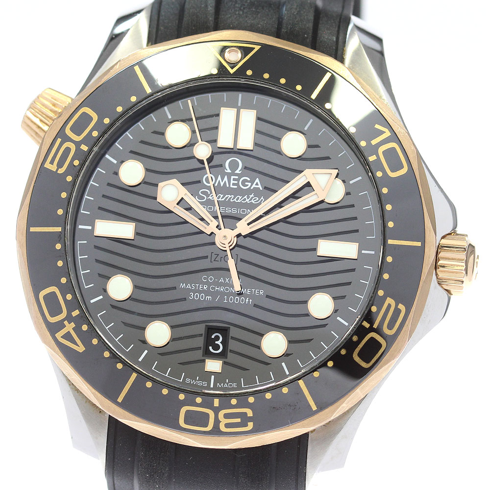 オメガ OMEGA 210.22.42.20.01.002 シーマスター ダイバー300ｍ コーアクシャル K18PGベゼル 自動巻き メンズ 保証書付き_860528【中古】