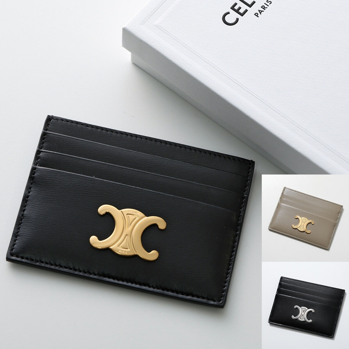 CELINE セリーヌ カードケース 10L833DPV.10BL 10L833DPV.10BL 10L833DPV.38DI TRIOMPHE レディース レザー パスケース 定期入れ カードホルダ