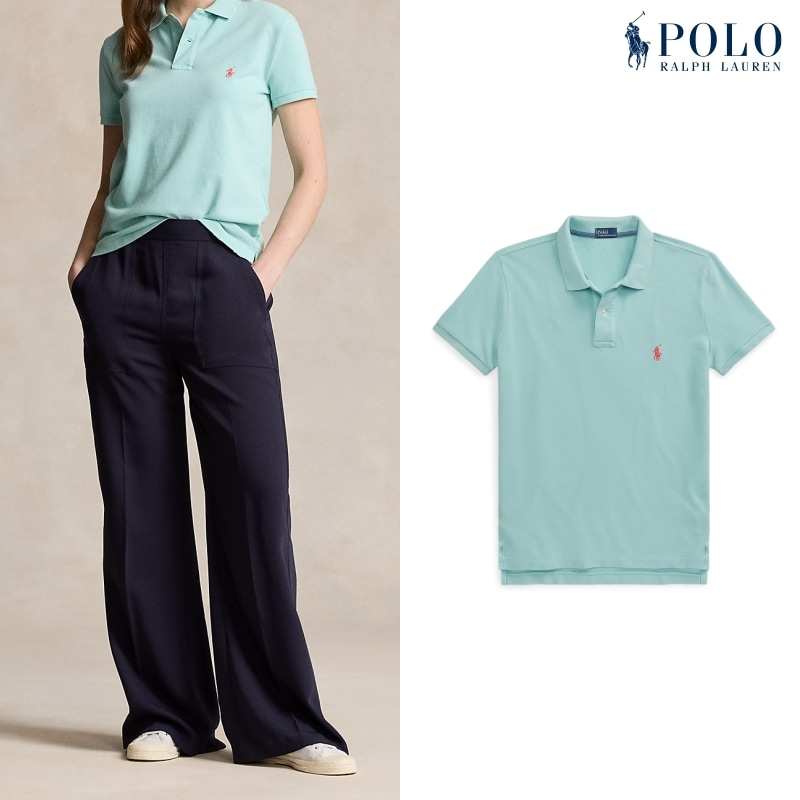 [ポロラルフローレン] クラシック フィット メッシュ ポロシャツ グリーン / SHORT SLEEVE SHIRT BAYSIDE GREEN
