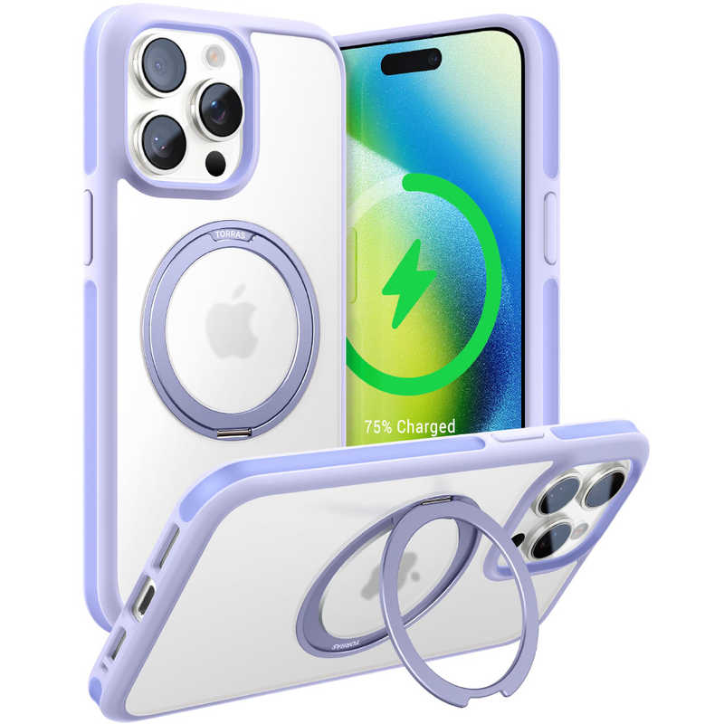 TORRASトラス　UPRO Ostand R Fusion for iPhone 15 Pro Max ［ Light Purple ］　X00FX1323
