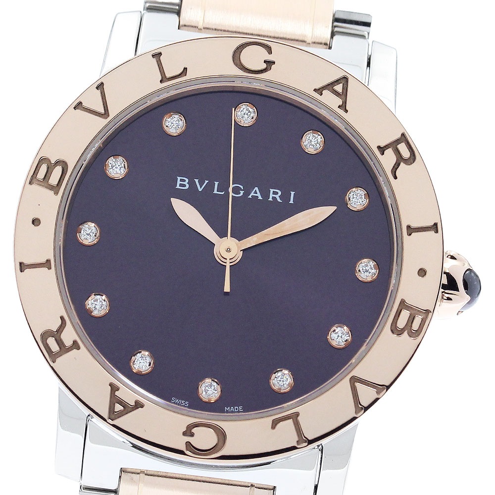 ブルガリ BVLGARI BBLP33SG ブルガリブルガリ 12Pダイヤ 自動巻き ボーイズ 良品 箱・保証書付き_884609【中古】