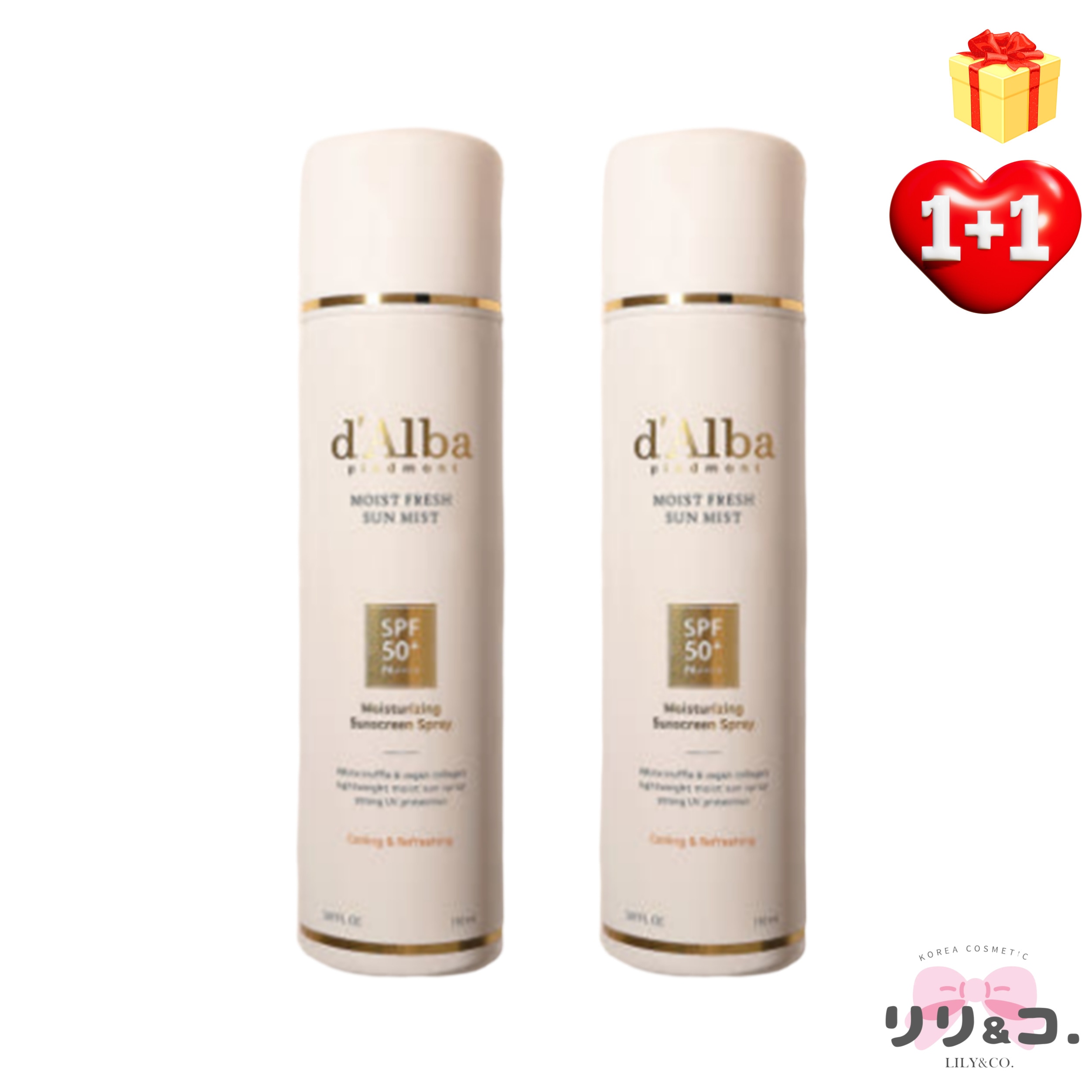 [NEW/1+1] クーリングフレッシュサンミスト／サンスプレー 150ml+ 150ml 韓国人気 韓国化粧品 乾燥肌 キンケア 冷感 スプレー 正規品 UVケア べたつかない 敏感肌 日焼け止め