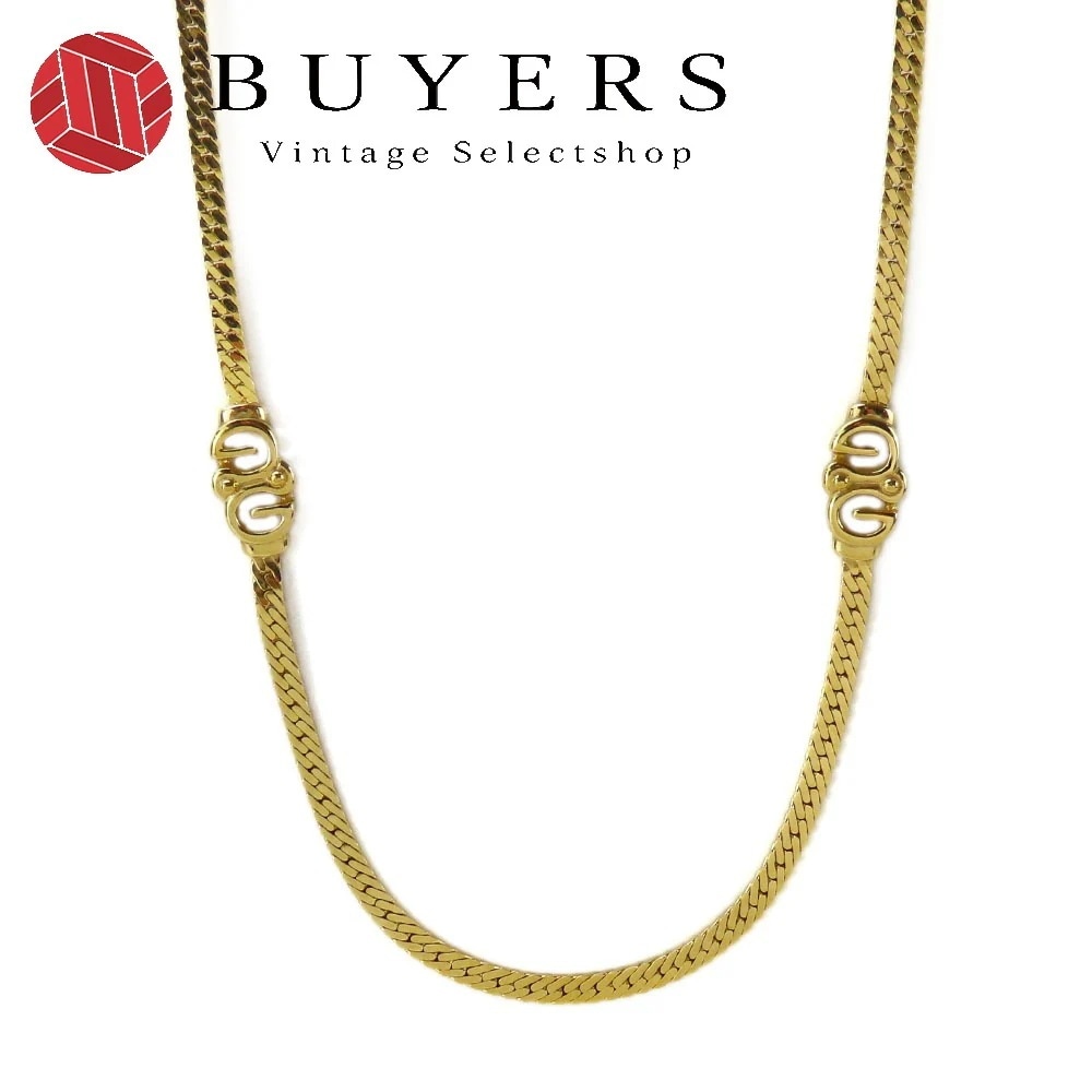 中古 ネックレス メタル ゴールド チェーン ロゴ アクセサリー レディース 女性