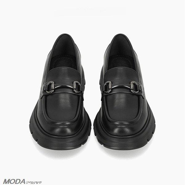 軽量クッションチャンキー女性ローファーシューズ2XWD46XD-GN