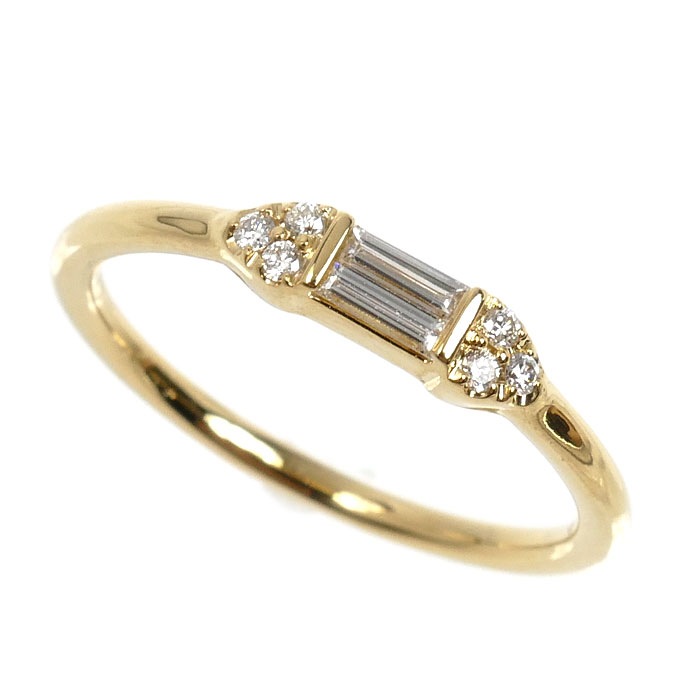 BELLESIORA K18YG イエローゴールド リング・指輪 ダイヤモンド0.13ct 11号 2.0g レディース 中古 美品