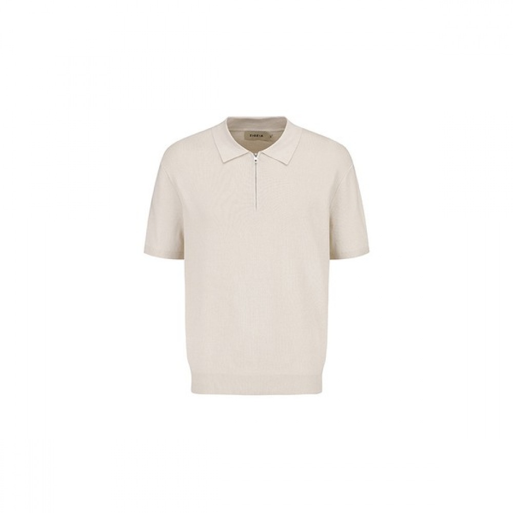 [ジョージア] メンズ) ミラクール半袖ハーフジップアップカラーニット_AEF2EU1101 5,976円