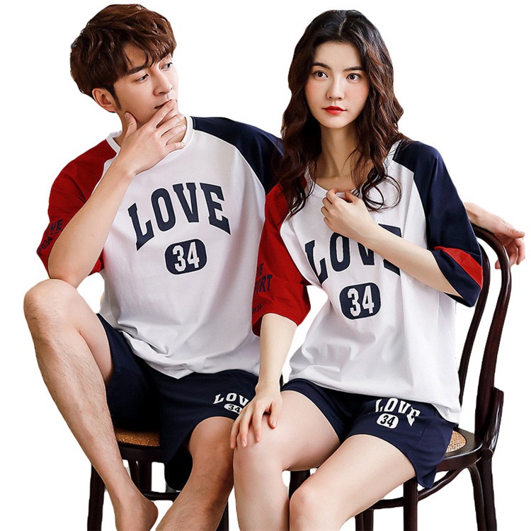 ペア カップル パジャマ セットアップ 夏 レディースパジャマ ペアパジャマ カップルパジャマ お揃い ルームウェア 部屋着 おしゃれ 記念日 お祝い ラブラブ 結婚お祝い プレゼント