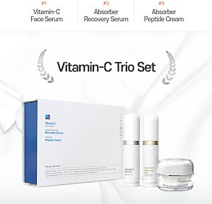 [Rene-Cell] ルネセル ビタミン C ３種セット [ビタミン Cフェイス セラム 30ml+アブソーバー ダーマル セラム30ml]+ペプチド クリーム50ml]正規品 [並行輸入品]