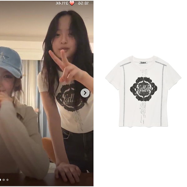 newjeans ハニ Tシャツ
