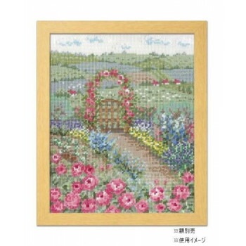 オリムパス　クロスステッチ　ししゅうキット　オノエ/メグミ　7424　バラの花咲くピーターの庭