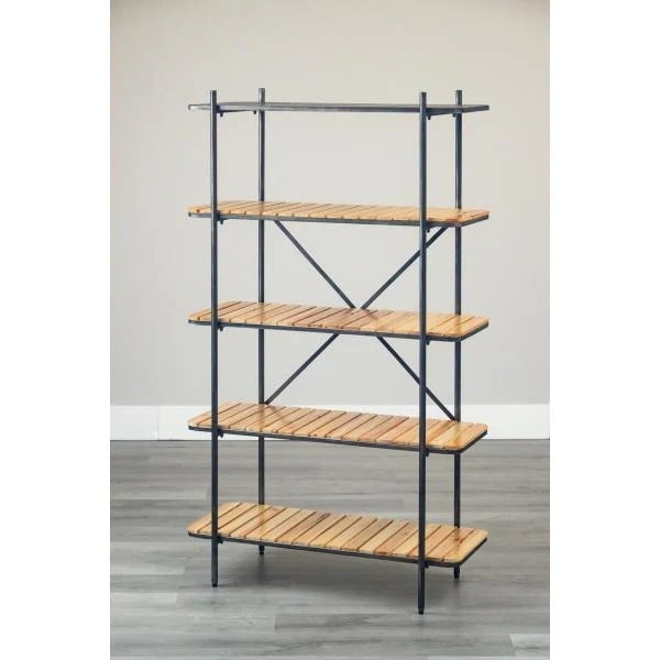 棚 ラック 木製 インダストリアル 木目柄 すのこ棚 おしゃれ 北欧 シェルフ 幅90cm