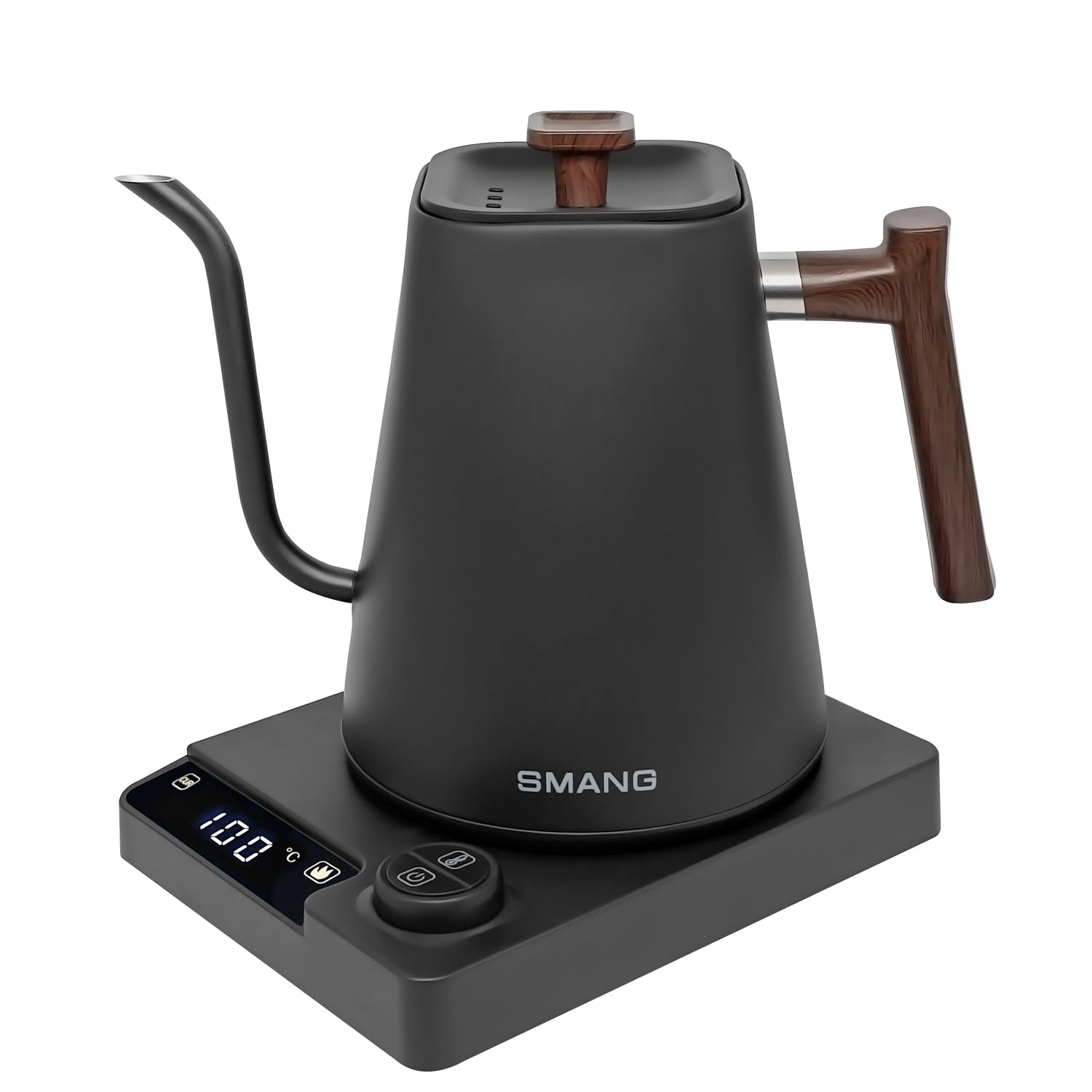 電気ケトル 温度調節 コーヒーケトル 1.0L 1200W 1℃単位温度設定/24時間保温機能付き/ドリップタイマー機能/空焚き防止機能/オートパワオフ/PSE認証済み ドリップケトル 細口 コーヒー