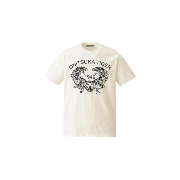 オニツカタイガー半袖Tシャツ 2183B458 701 OFF WHITE DOM