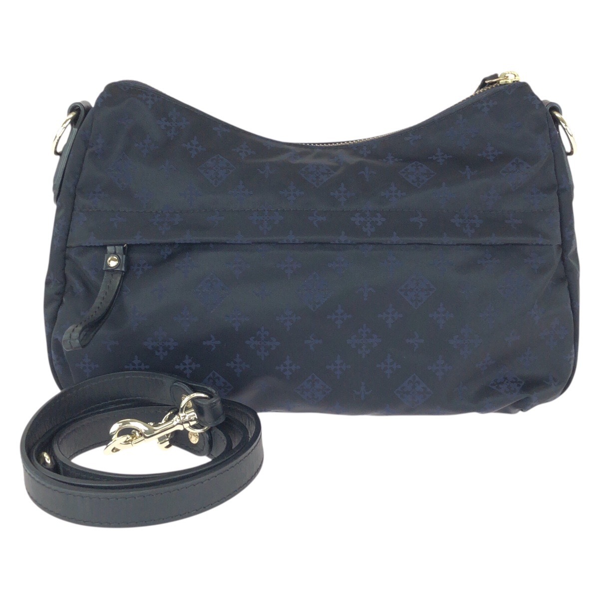 美品 2way ネイビー ゴールド金具 シルバー金具 ナイロン/ポリエステル ショルダーバッグ メッセンジャーバッグ レディース 602854