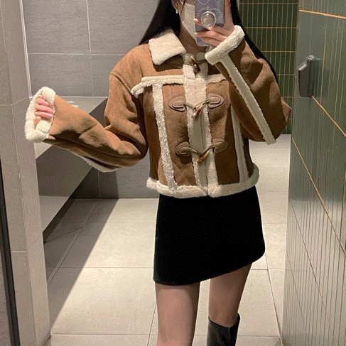 [ブハムX/フィットクオリティ保障] トッポッキ ムートン ジャケット ボア ボア 裏地ファージャケット トッポッキジャケット パムートン ジャケット ダンブル ショートジャケット アウター 冬 年末