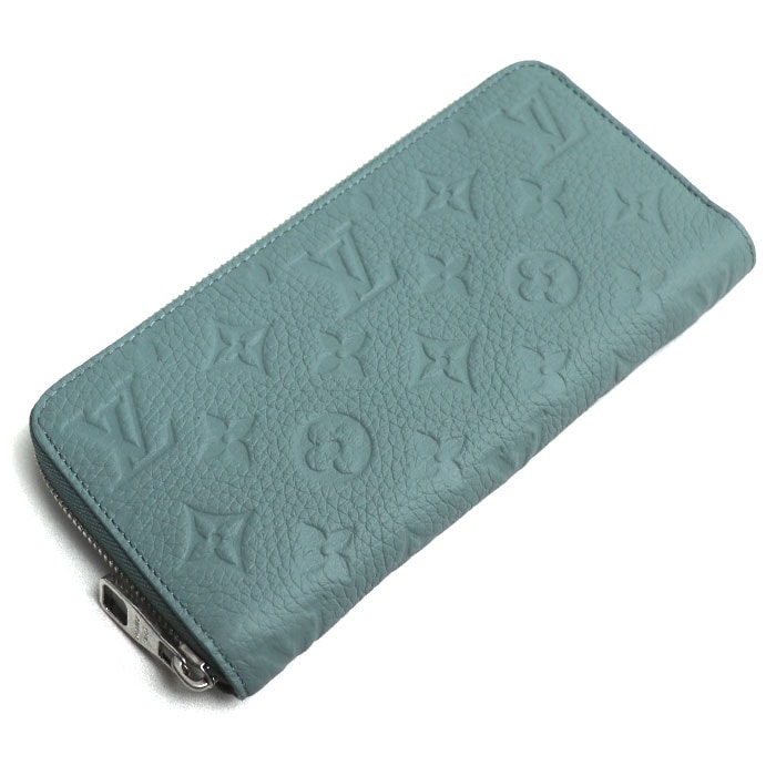 LOUIS VUITTON ルイ・ヴィトン ジッピーウォレット ホリゾンタル 長財布 ラウンドファスナー トリヨンレザー ミスティレイク M14142 ICチップ メンズ 中古 美品