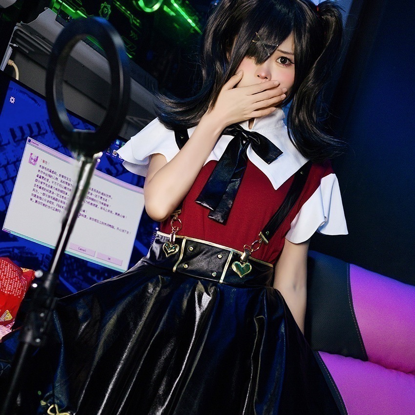 キャスターガール重度頼りコスプレ衣装レディーススカートシュガー超天ちゃんゲームjk服ローリーcos服