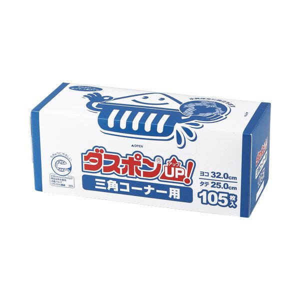 (まとめ) 白元アース ダスポンUP 三角コーナー用 DSC-105A 1パック(105枚) (×10セット)