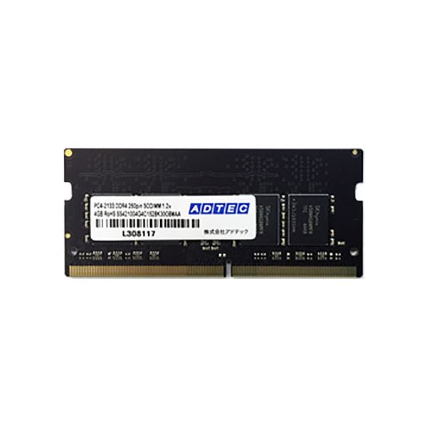(まとめ）アドテック DDR4 2133MHzPC4-2133 260Pin SO-DIMM 4GB 省電力 ADS2133N-X4G 1枚(×3セット) 12,578円