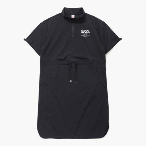 ショートパンツ TQT QQ122OOP29-BLK ウィメンズ ストレッチ ウーブン ルーズフィット ワンピース / BLACK