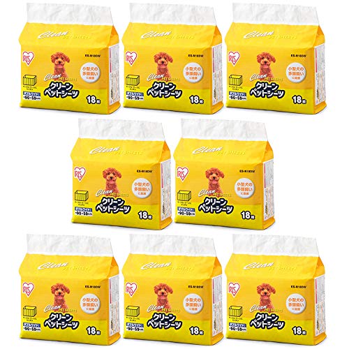 アイリスオーヤマ ペットシーツ 薄型 抗菌 消臭 中型犬・大型犬 ダブルワイド 18枚×8袋(144枚入) (ケース販売)