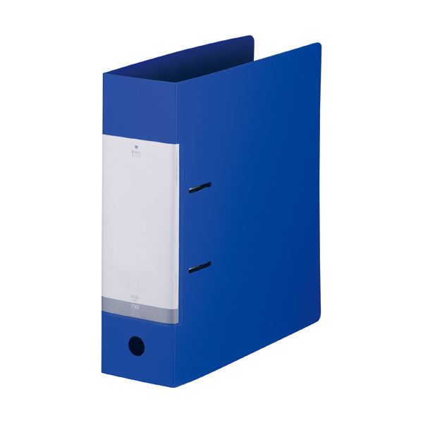 （まとめ）リヒトラブ リクエストD型リングファイル A4タテ 2穴 750枚収容 75mmとじ 背幅88mm 青 G2290-8 1冊 (×10セット)