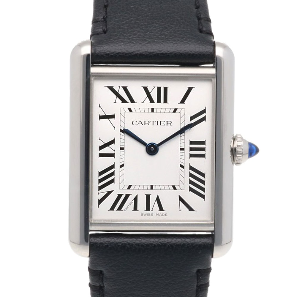 カルティエ タンクマスト LM 腕時計 ステンレススチール WSTA0059 クオーツ 1年保証 CARTIER 中古 美品
