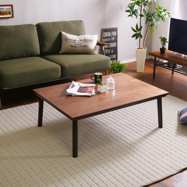 こたつ コタツ 薄型 フラットヒーター 105×75cm 長方形 天然木製 センターテーブル リビングテーブル こたつテーブル コタツ 机 シンプル おしゃれ カジュアル