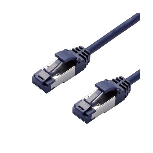 エレコム LANケーブル／CAT8／爪折れ防止／スリム／3m／ブルーメタリック LD-OCTST／BM30