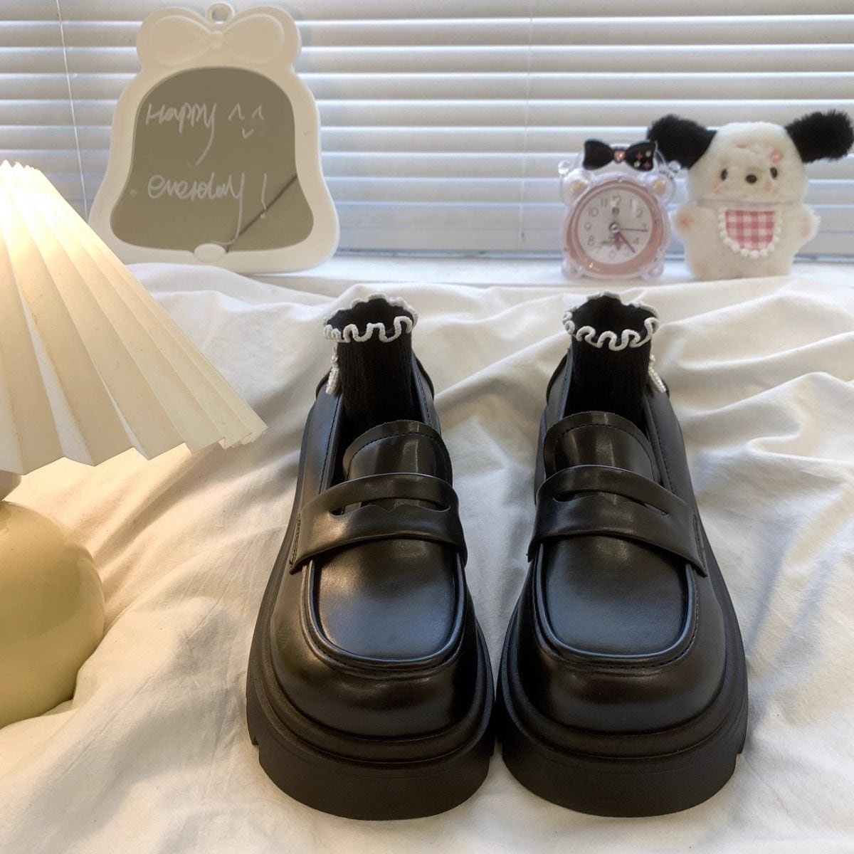 小柄英倫風小靴女2025秋新型厚底マドレーヌ百合チビ楽丸頭楽福単靴