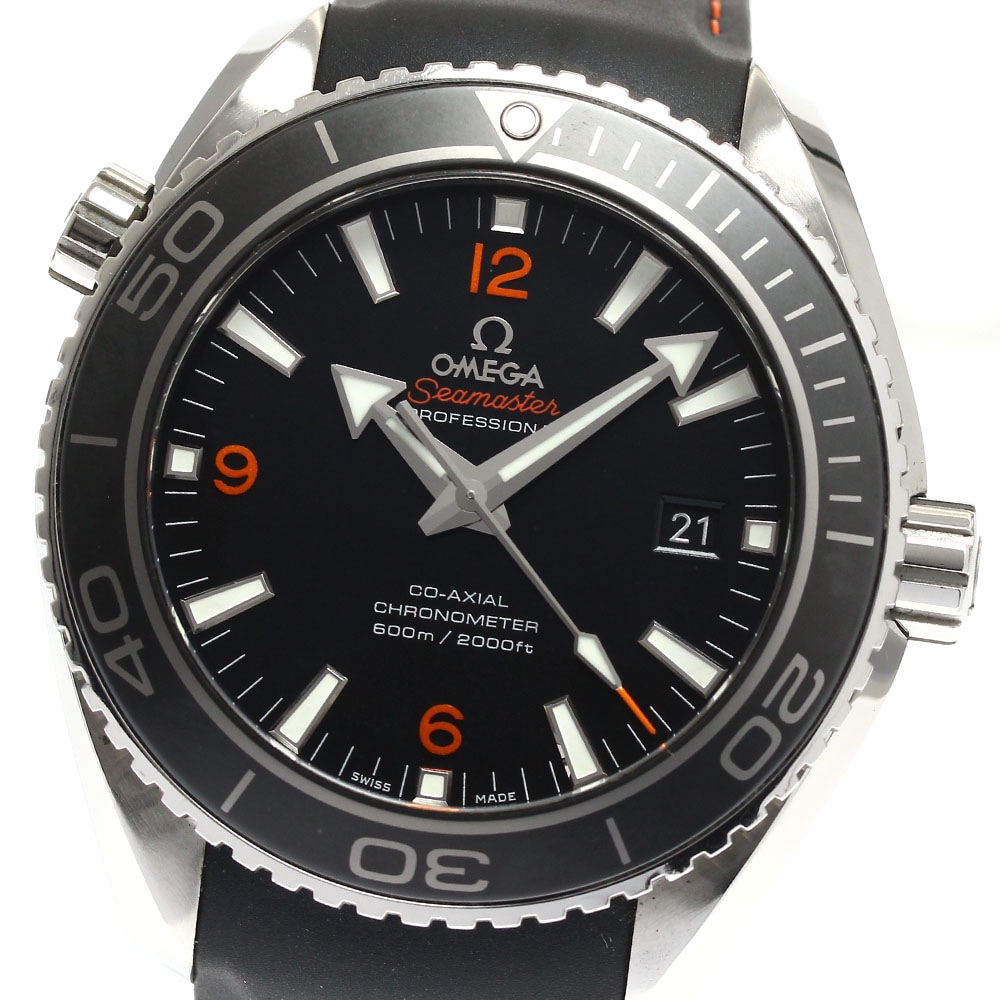 オメガ OMEGA 232.32.46.21.01.005 シーマスター プラネットオーシャン コーアクシャル デイト 自動巻き メンズ 良品 保証書付き_877533【中古】