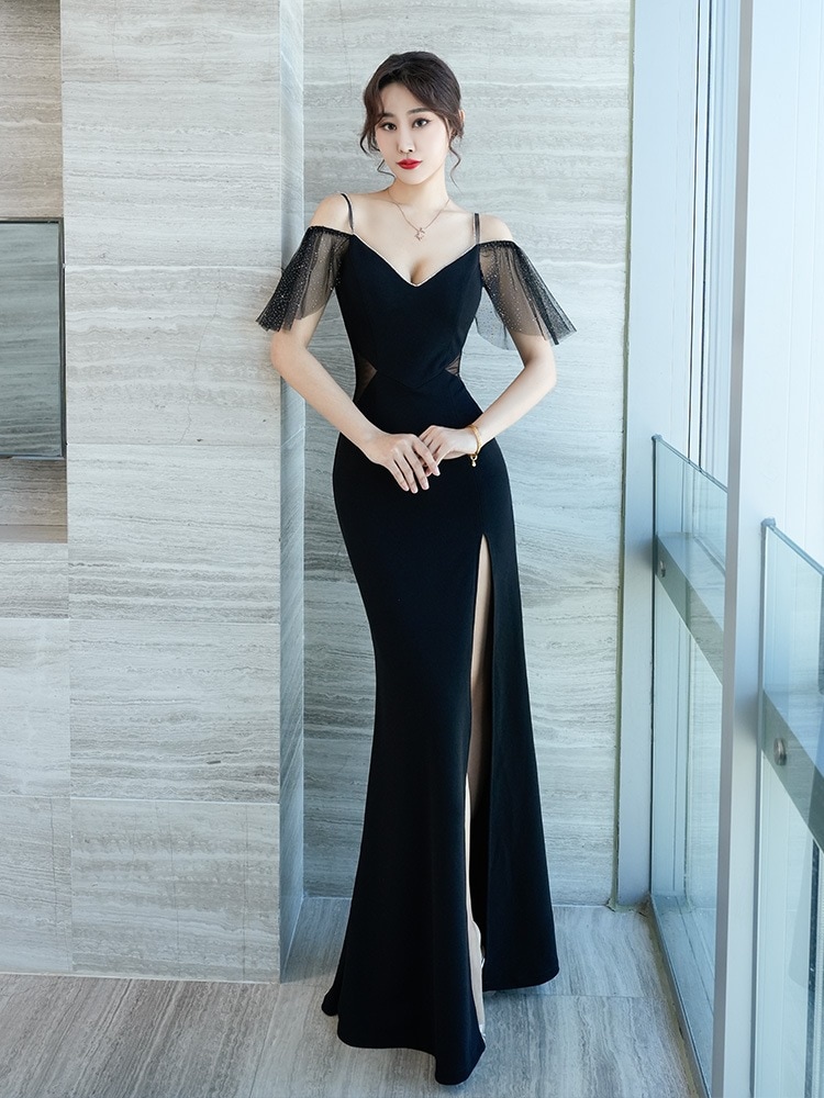 【急速出荷！】イブニングドレス パーティードレス セクシー スリット ワンピース 二次会 結婚式 成人式 お呼ばれ 披露宴 20