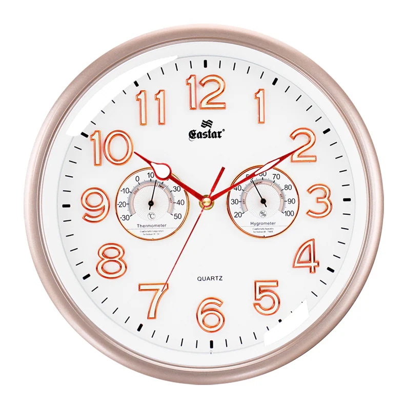 掛け時計 夜光時計 壁掛け時計 夜光 壁掛け 温度 湿度 オシャレ 時計 北欧 デジタル 静音 連続秒針 温湿度計付き 非電波 リビング 新築祝い 子供部屋