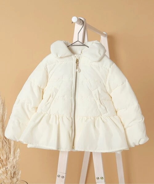 ダウン ダウンジャケット ペプラム中綿アウター_マシンウォッシャブル キッズ