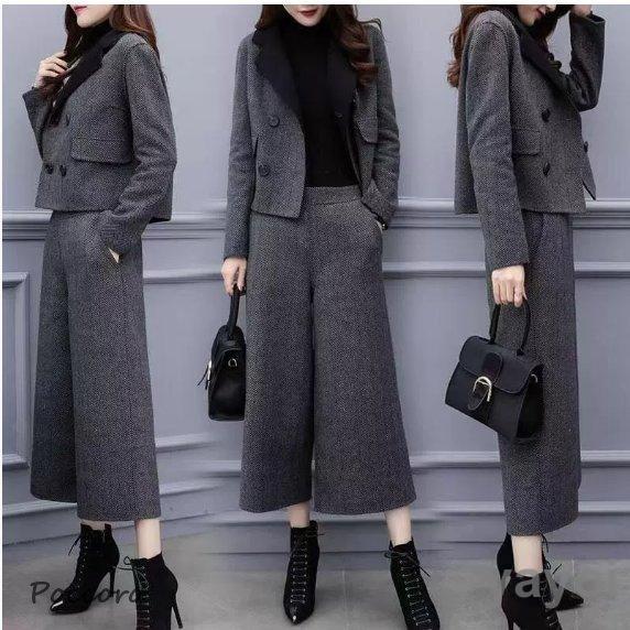 セットアップ レディース 春 秋 冬 パンツ ワイドパンツ パンツドレス 2点セット 入学式 ママ コーデ パンツ