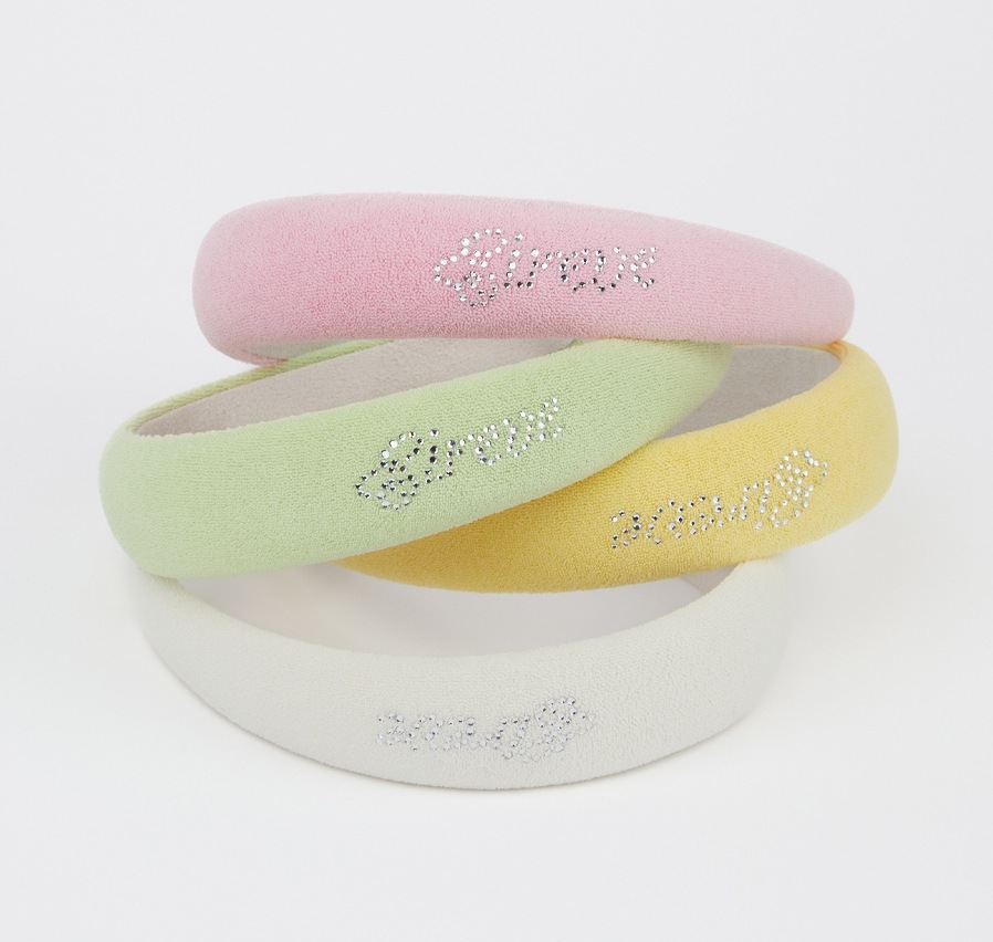 LETTERING TERRY HAIR BAND 4色