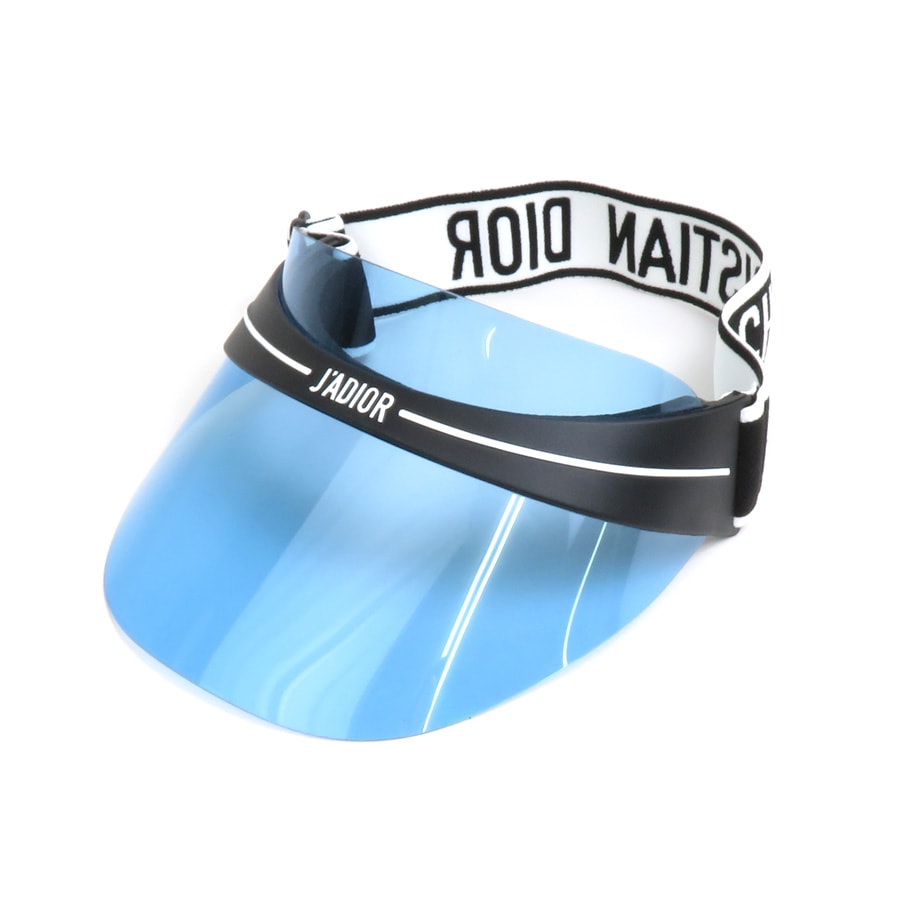 クリスチャンディオール Christian Dior サンバイザー JA DIOR プラスチック ブルー レディース h30237i