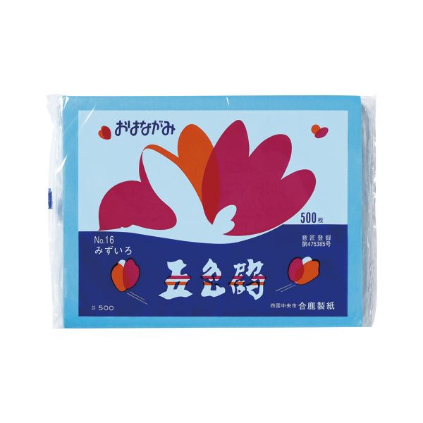 （まとめ） ゴークラ お花紙五色鶴 500枚入 水 (×10セット)