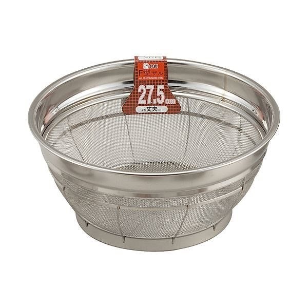 （まとめ） 弁慶 ステンレス丸ざる 27.5cm[x3セット]