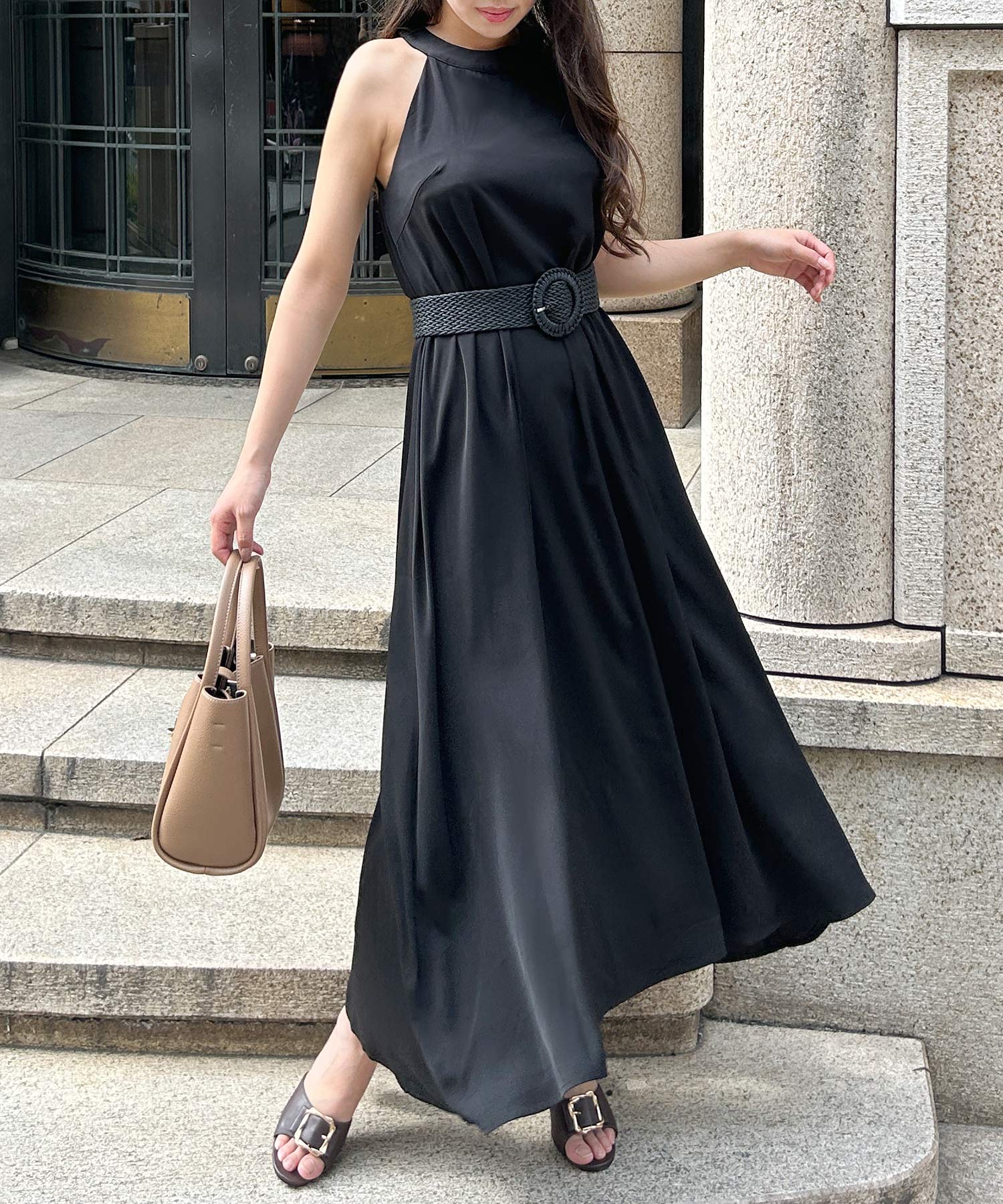 Qoo10 JULIA BOUTIQUE アメスリロングワンピース/231 無地