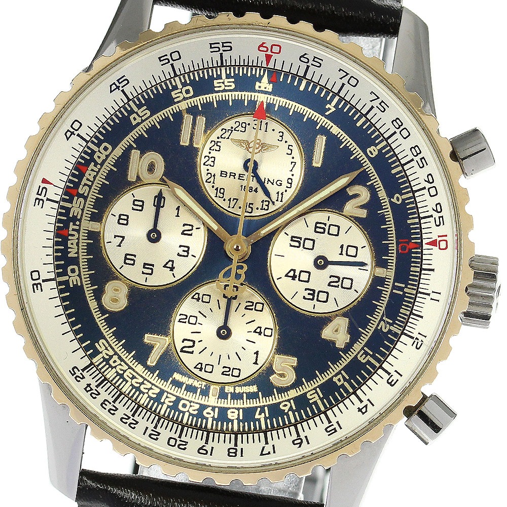 ブライトリング BREITLING D33030 ナビタイマー エアボーン YGベゼル クロノグラフ 自動巻き メンズ _805756【中古】