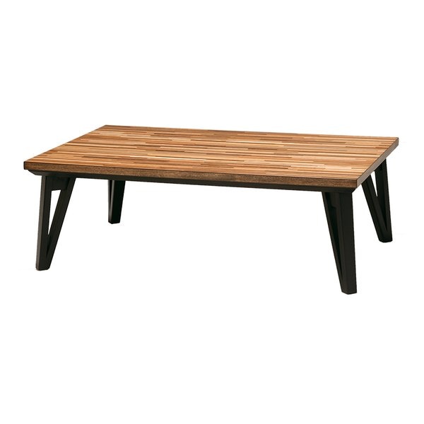 リビングコタツ 120×75cm ブラウン 寄木細工調 ルーン120WN