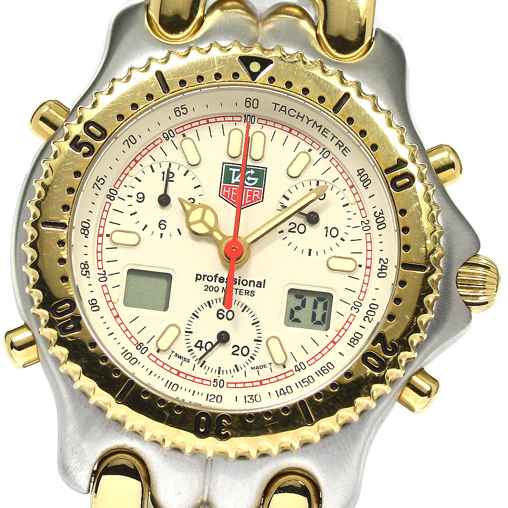 人気カラーの CG1123-0 HEUER TAG タグホイヤー Tagheuer訳あり セル _756186【中古】 メンズ クォーツ クロノグラフ その他 ブランド腕時計