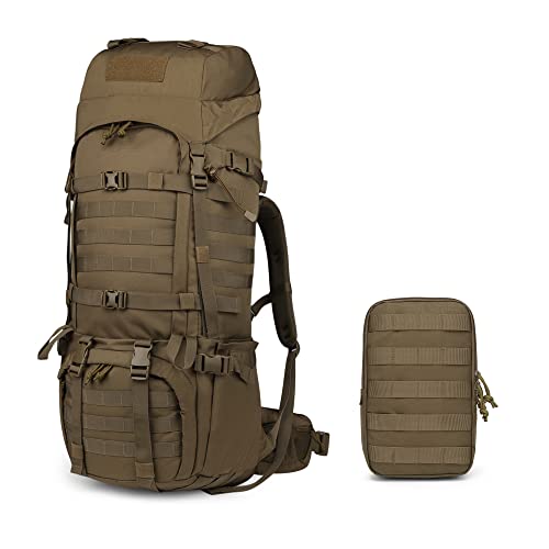 65L Hiking Backpack+Molle Tactical Utility Pouch 並行輸入品