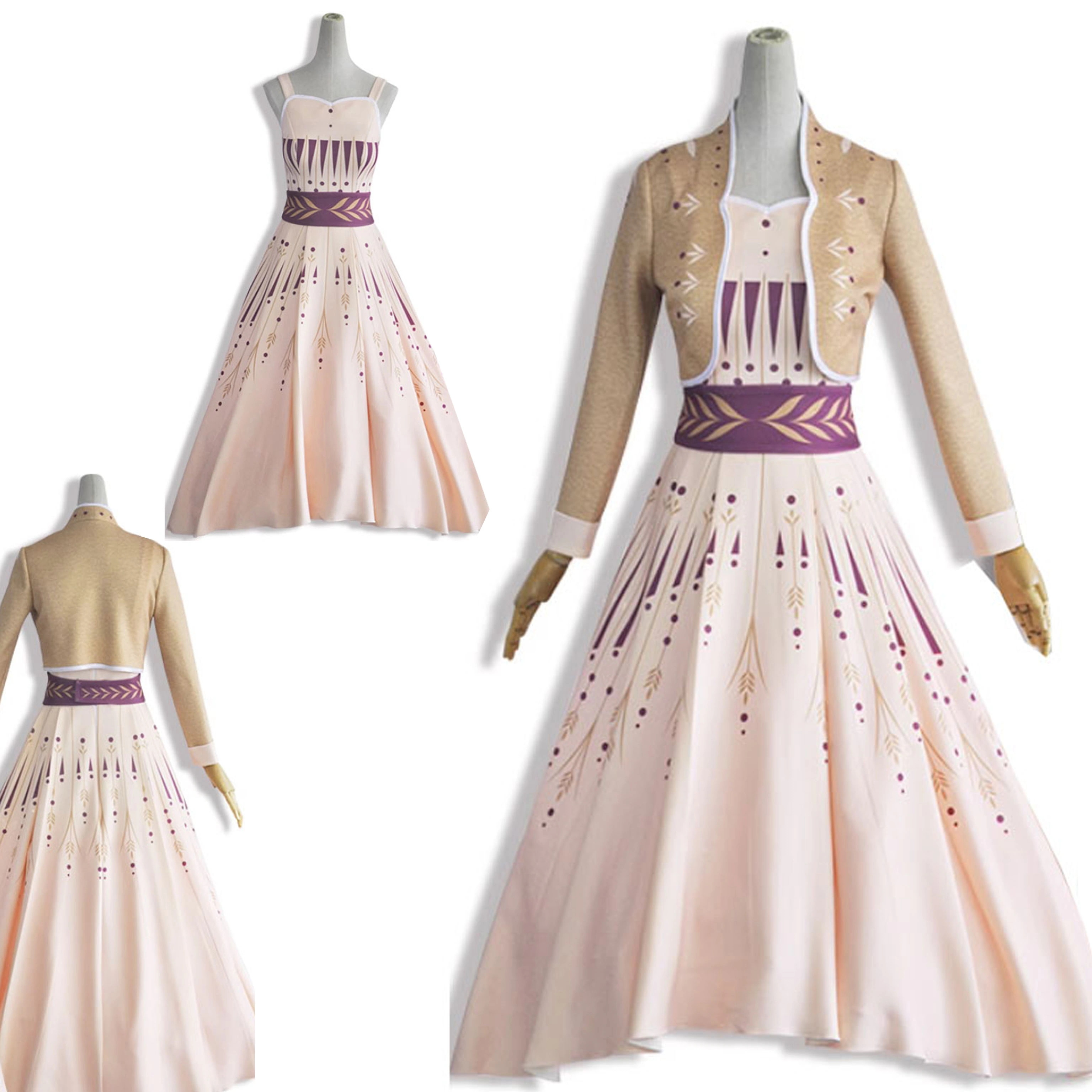 アナと雪の女王 エルサ アナ コスプレ 衣装 コスチューム ドレス 大人 プリンセス 仮装 ハロウィン ウィッグ 追加可能